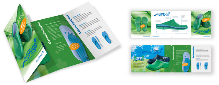 Flyer OP-Schuhe mit orthopädischer Einlegesohle 

